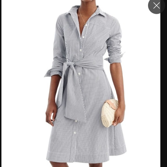 J. Crew Dresses & Skirts - NWT J Crew pinstripe shirtdress